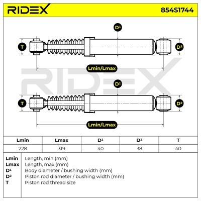 Amortyzator RIDEX 854S1744 854S1744 - foto 4