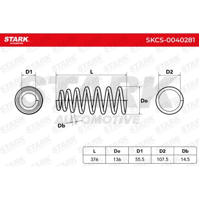 Sprężyna Zawieszenia Stark SKCS-0040281 SKCS-0040281 - foto 5