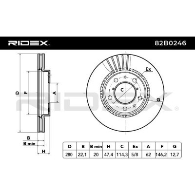 Tarcza hamulcowa RIDEX 82B0246 82B0246 - foto 6