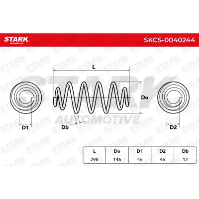 Sprężyna Zawieszenia Stark SKCS-0040244 SKCS-0040244 - foto 5