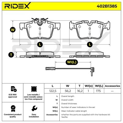 Klocki hamulcowe RIDEX 402B1385 402B1385 - foto 8