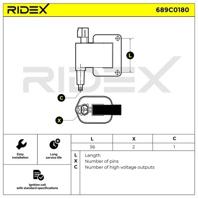 Cewka Zapłonowa RIDEX 689C0180 689C0180 - foto 5