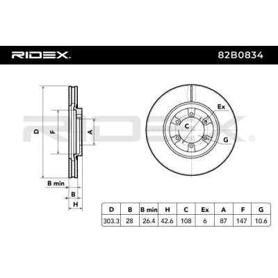 Tarcza hamulcowa RIDEX 82B0834 82B0834 - foto 4