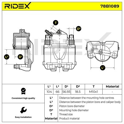 Zacisk Hamulcowy RIDEX 78B1089 78B1089 - foto 6