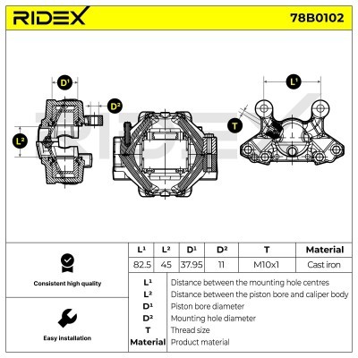 Zacisk Hamulcowy RIDEX 78B0102 78B0102 - foto 7