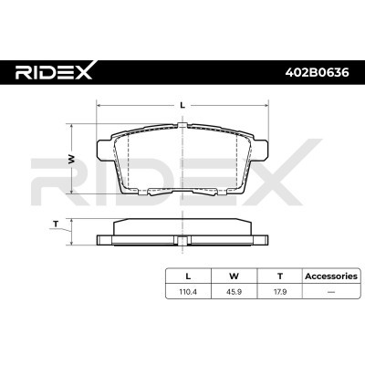 Klocki hamulcowe RIDEX 402B0636 402B0636 - foto 7