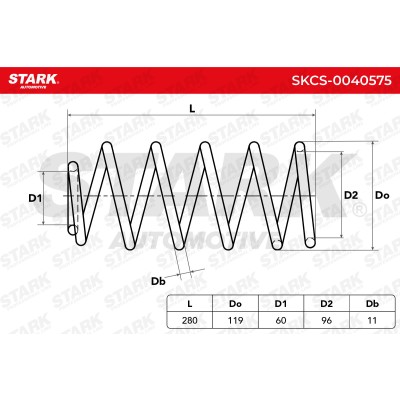 Sprężyna Zawieszenia Stark SKCS-0040575 SKCS-0040575 - foto 5