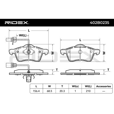 Klocki hamulcowe RIDEX 402B0235 402B0235 - foto 7