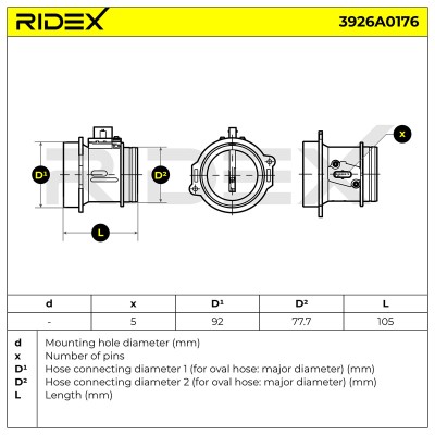 Przepływomierz RIDEX 3926A0176 3926A0176 - foto 7