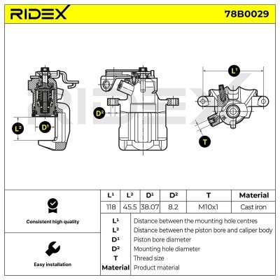 Zacisk Hamulcowy RIDEX 78B0029 78B0029 - foto 5