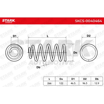 Sprężyna Zawieszenia Stark SKCS-0040464 SKCS-0040464 - foto 5