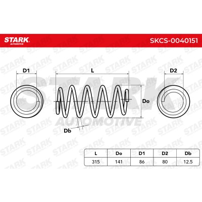 Sprężyna Zawieszenia Stark SKCS-0040151 SKCS-0040151 - foto 5