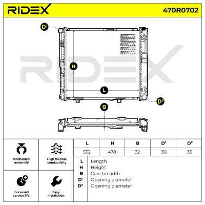 Chłodnica RIDEX 470R0702 470R0702 - foto 5