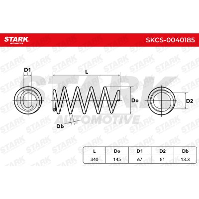 Sprężyna Zawieszenia Stark SKCS-0040185 SKCS-0040185 - foto 6