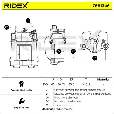 Zacisk Hamulcowy RIDEX 78B1346 78B1346 - foto 3