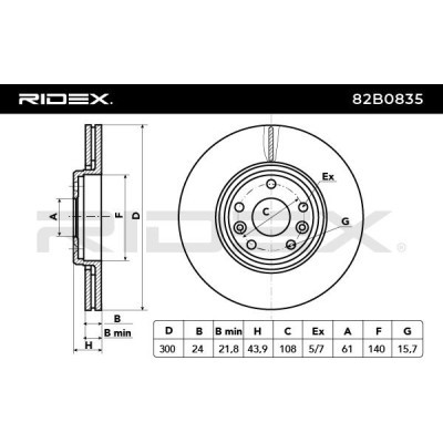 Tarcza hamulcowa RIDEX 82B0835 82B0835 - foto 4