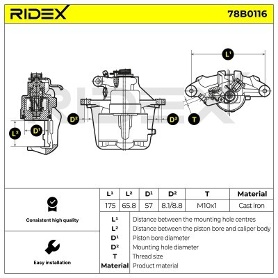 Zacisk Hamulcowy RIDEX 78B0116 78B0116 - foto 5