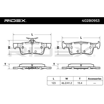 Klocki hamulcowe RIDEX 402B0953 402B0953 - foto 5