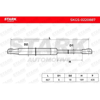 Amortyzator Pokrywy Bagażnika Stark SKGS-0220887 SKGS-0220887 - foto 5