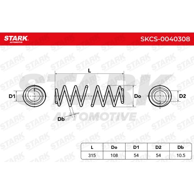 Sprężyna Zawieszenia Stark SKCS-0040308 SKCS-0040308 - foto 5