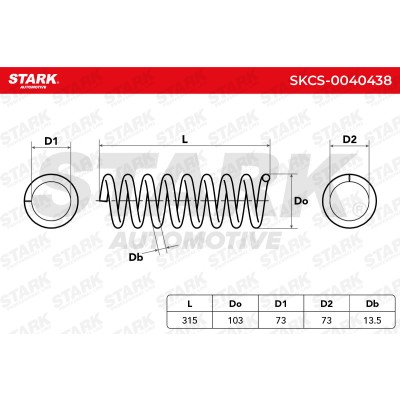 Sprężyna Zawieszenia Stark SKCS-0040438 SKCS-0040438 - foto 5