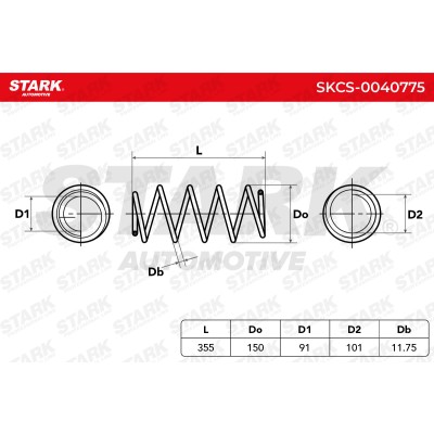 Sprężyna Zawieszenia Stark SKCS-0040775 SKCS-0040775 - foto 5