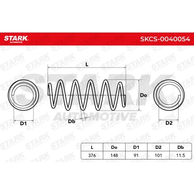 Sprężyna Zawieszenia Stark SKCS-0040054 SKCS-0040054 - foto 6