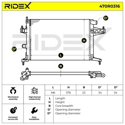 Chłodnica RIDEX 470R0316 470R0316 - foto 5