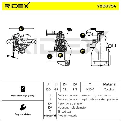 Zacisk Hamulcowy RIDEX 78B0754 78B0754 - foto 6