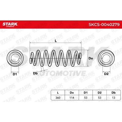 Sprężyna Zawieszenia Stark SKCS-0040279 SKCS-0040279 - foto 6