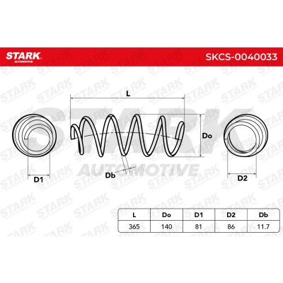 Sprężyna Zawieszenia Stark SKCS-0040033 SKCS-0040033 - foto 5