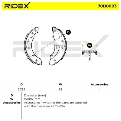 Klocki hamulcowe RIDEX 70B0003 70B0003 - foto 7