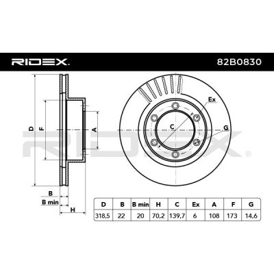 Tarcza hamulcowa RIDEX 82B0830 82B0830 - foto 4