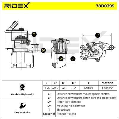 Zacisk Hamulcowy RIDEX 78B0395 78B0395 - foto 6