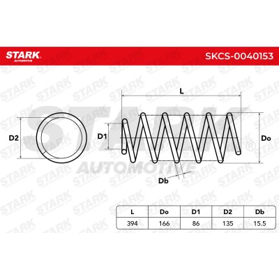 Sprężyna Zawieszenia Stark SKCS-0040153 SKCS-0040153 - foto 5