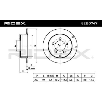 Tarcza hamulcowa RIDEX 82B0747 82B0747 - foto 3