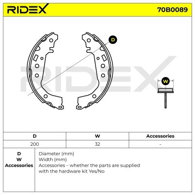 Klocki hamulcowe RIDEX 70B0089 70B0089 - foto 5