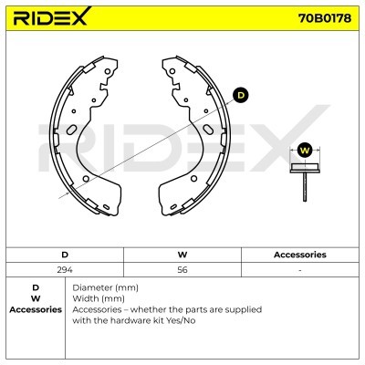 Klocki hamulcowe RIDEX 70B0178 70B0178 - foto 5