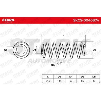 Sprężyna Zawieszenia Stark SKCS-0040874 SKCS-0040874 - foto 5