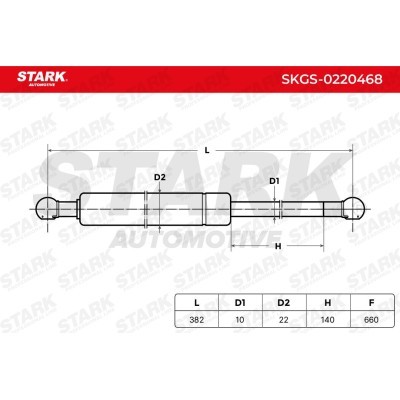 Amortyzator Pokrywy Bagażnika Stark SKGS-0220468 SKGS-0220468 - foto 6