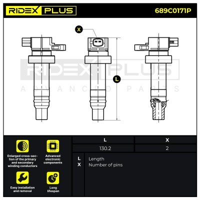 Cewka Zapłonowa RIDEX 689C0171P 689C0171P - foto 3