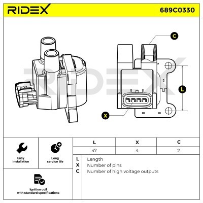 Cewka Zapłonowa RIDEX 689C0330 689C0330 - foto 5