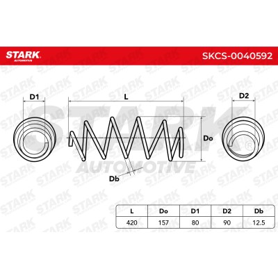 Sprężyna Zawieszenia Stark SKCS-0040592 SKCS-0040592 - foto 5