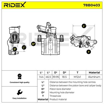 Zacisk Hamulcowy RIDEX 78B0403 78B0403 - foto 4