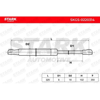 Amortyzator Pokrywy Bagażnika Stark SKGS-0220314 SKGS-0220314 - foto 4