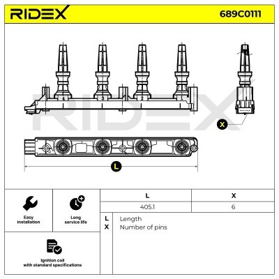 Cewka Zapłonowa RIDEX 689C0111 689C0111 - foto 4