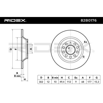 Tarcza hamulcowa RIDEX 82B0176 82B0176 - foto 7