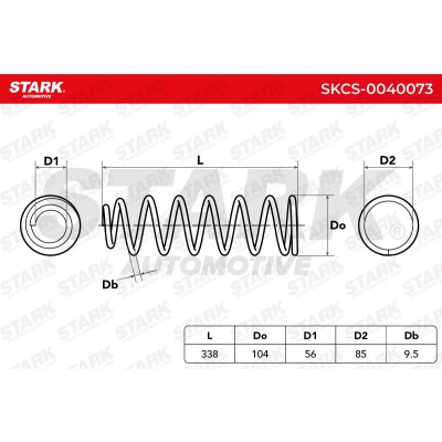 Sprężyna Zawieszenia Stark SKCS-0040073 SKCS-0040073 - foto 6