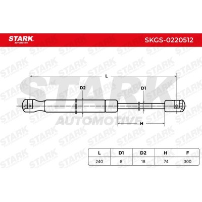 Amortyzator Pokrywy Bagażnika Stark SKGS-0220512 SKGS-0220512 - foto 5