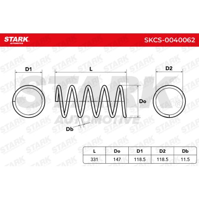 Sprężyna Zawieszenia Stark SKCS-0040062 SKCS-0040062 - foto 5